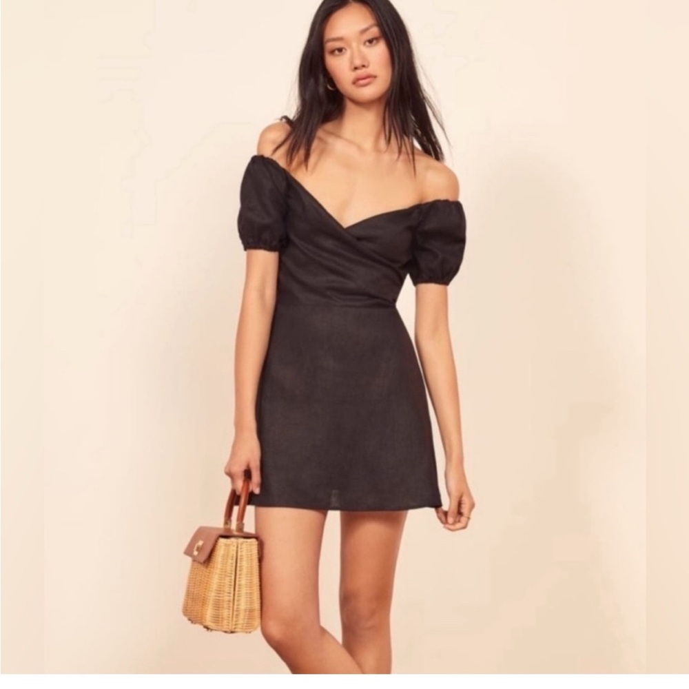 Reformation Bowie Linen Mini Dress, Size 4